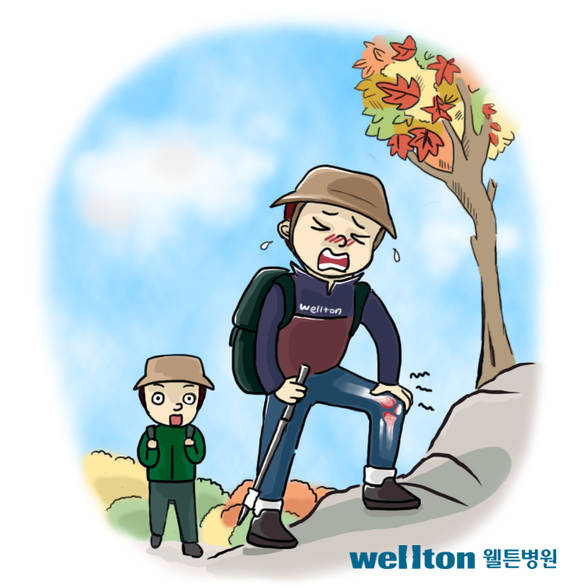 등산 무릎관절 부상